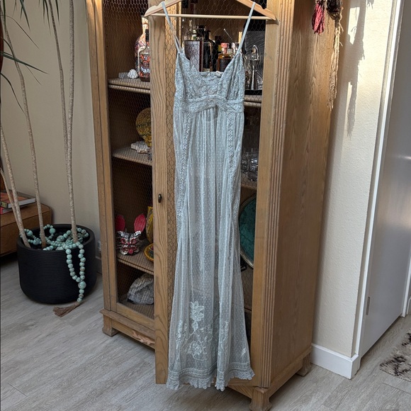 Free People Intimately So Into You Maxi Slip in Pond Water - Picture 6 of 15